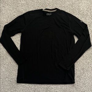 Men's Smartwool Black Merino Base Layer Crew Size Large